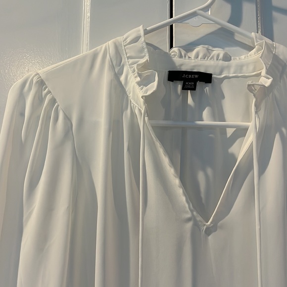 White J. Crew Blouse size XXS - Picture 2 of 7